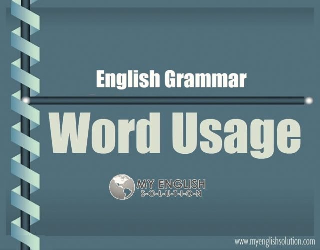 english grammar word usage