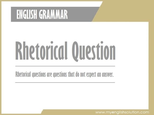 English Grammar_Rhetorical Question