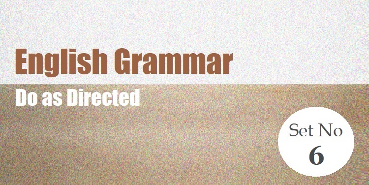 English Grammar-Do as directed-Set 6