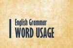 English Grammar-Word Usage
